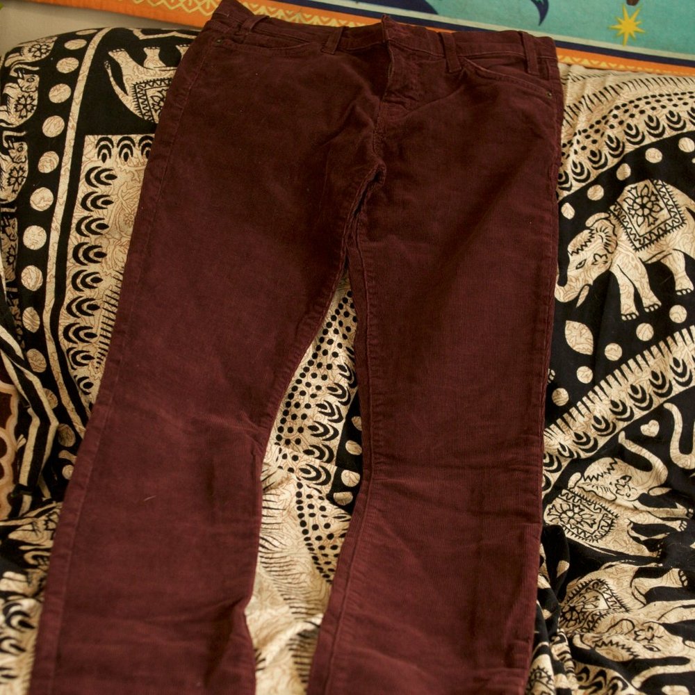 Maroon Corduroy Pants